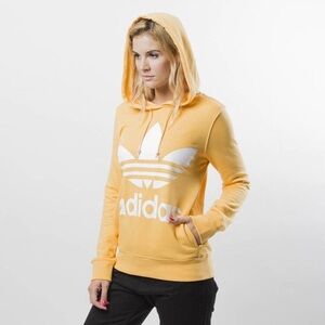 Adidas Women's yellow Hoodie with White Logo